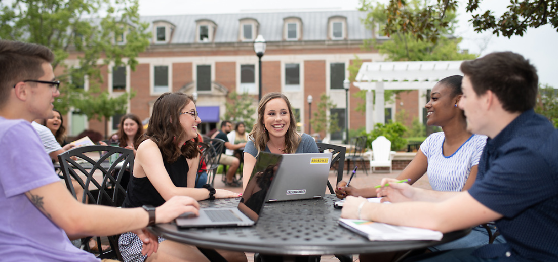 Students on Centennial Plaza