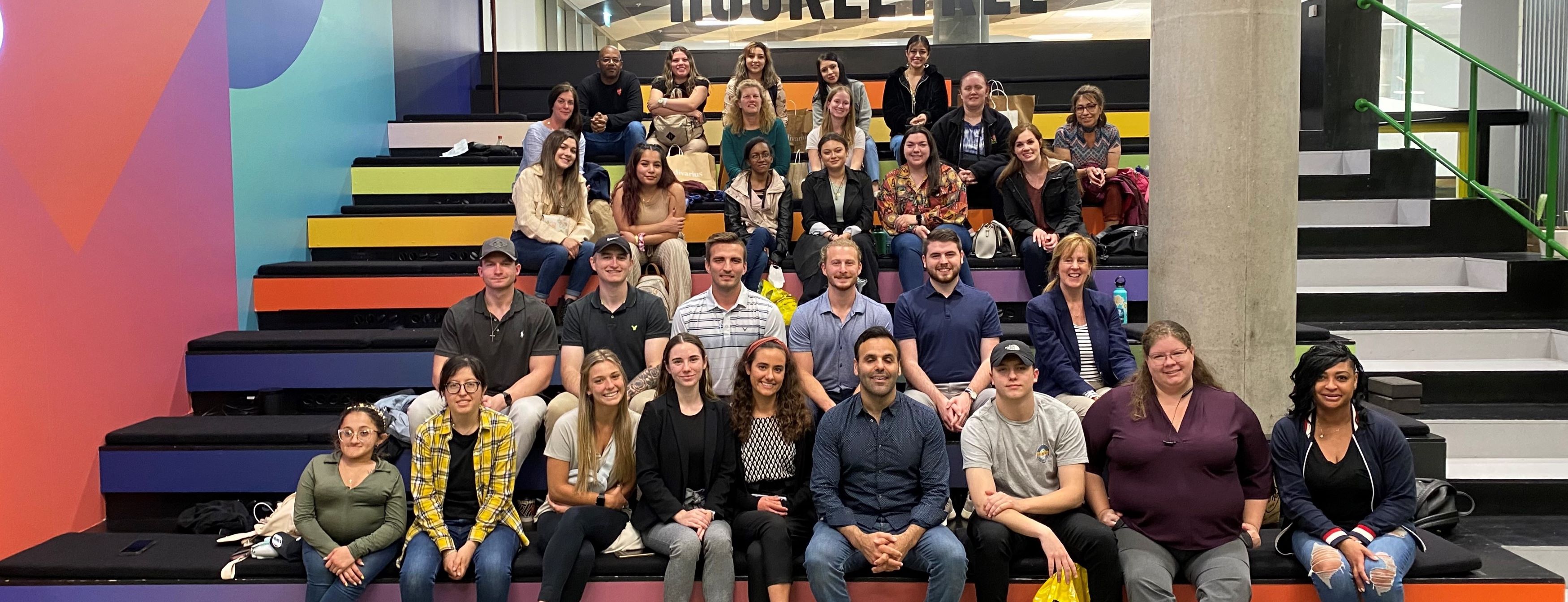 Group of students in France