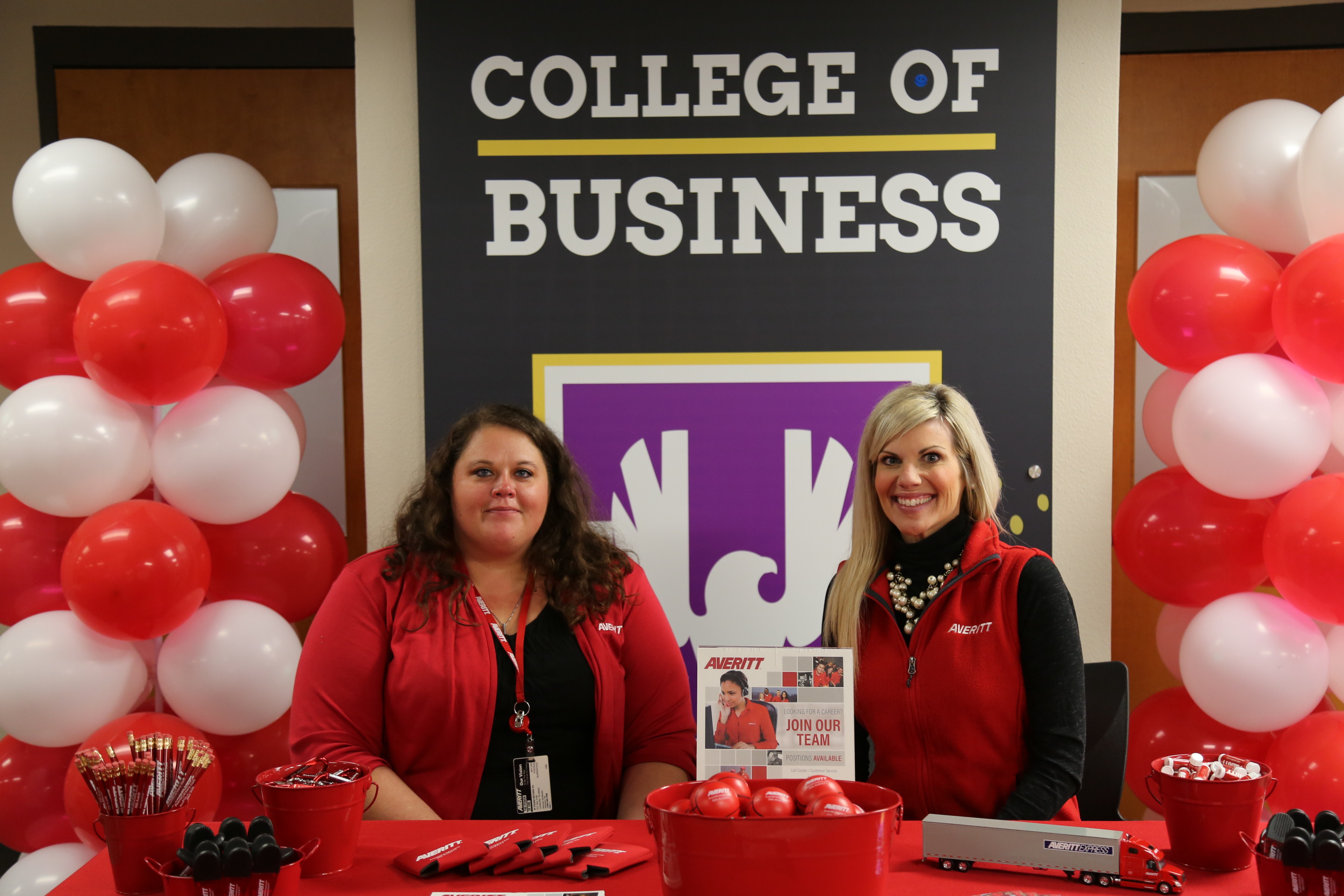 Averitt employees at a tabling event