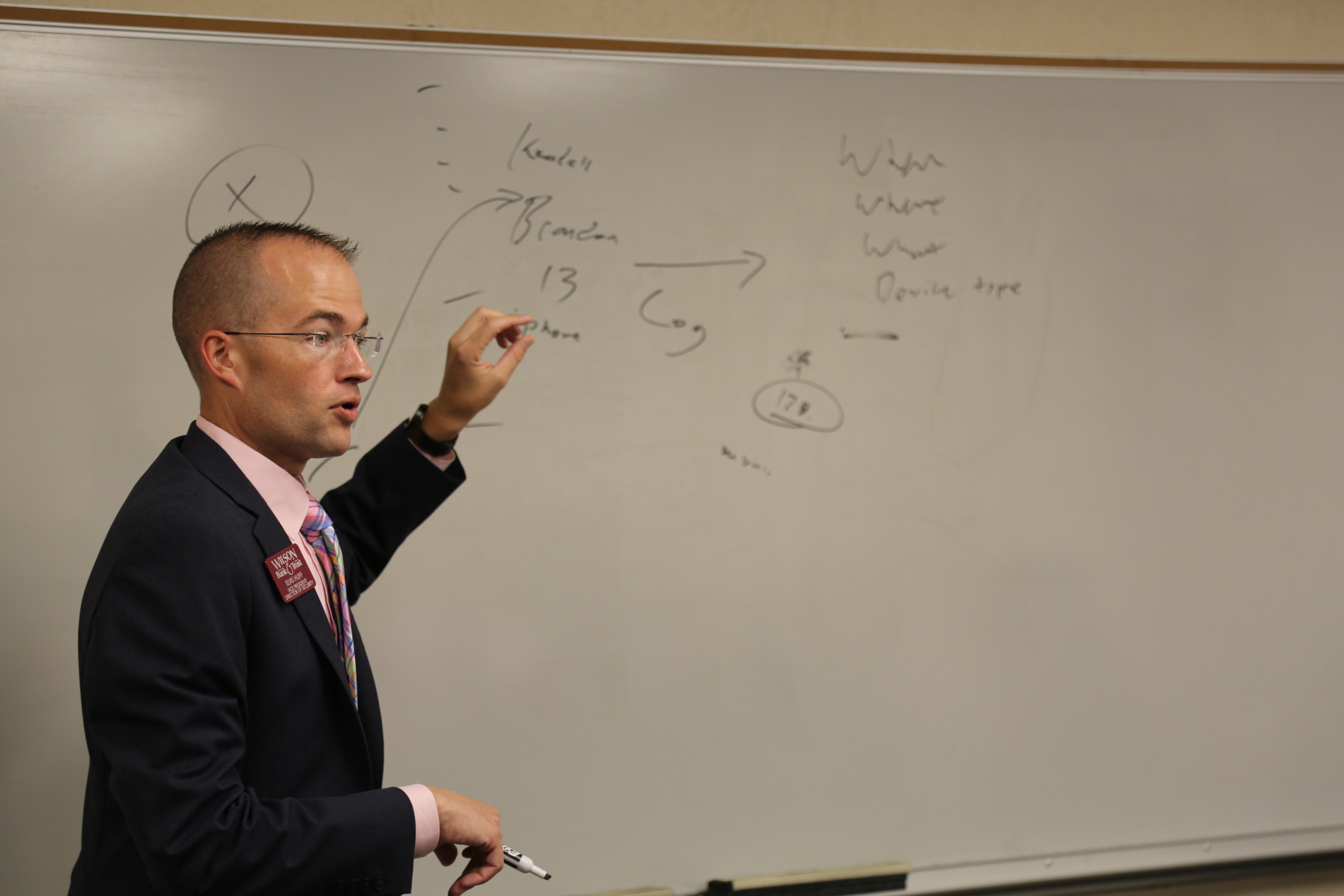 Wilson Bank & Trust employee teaching a class