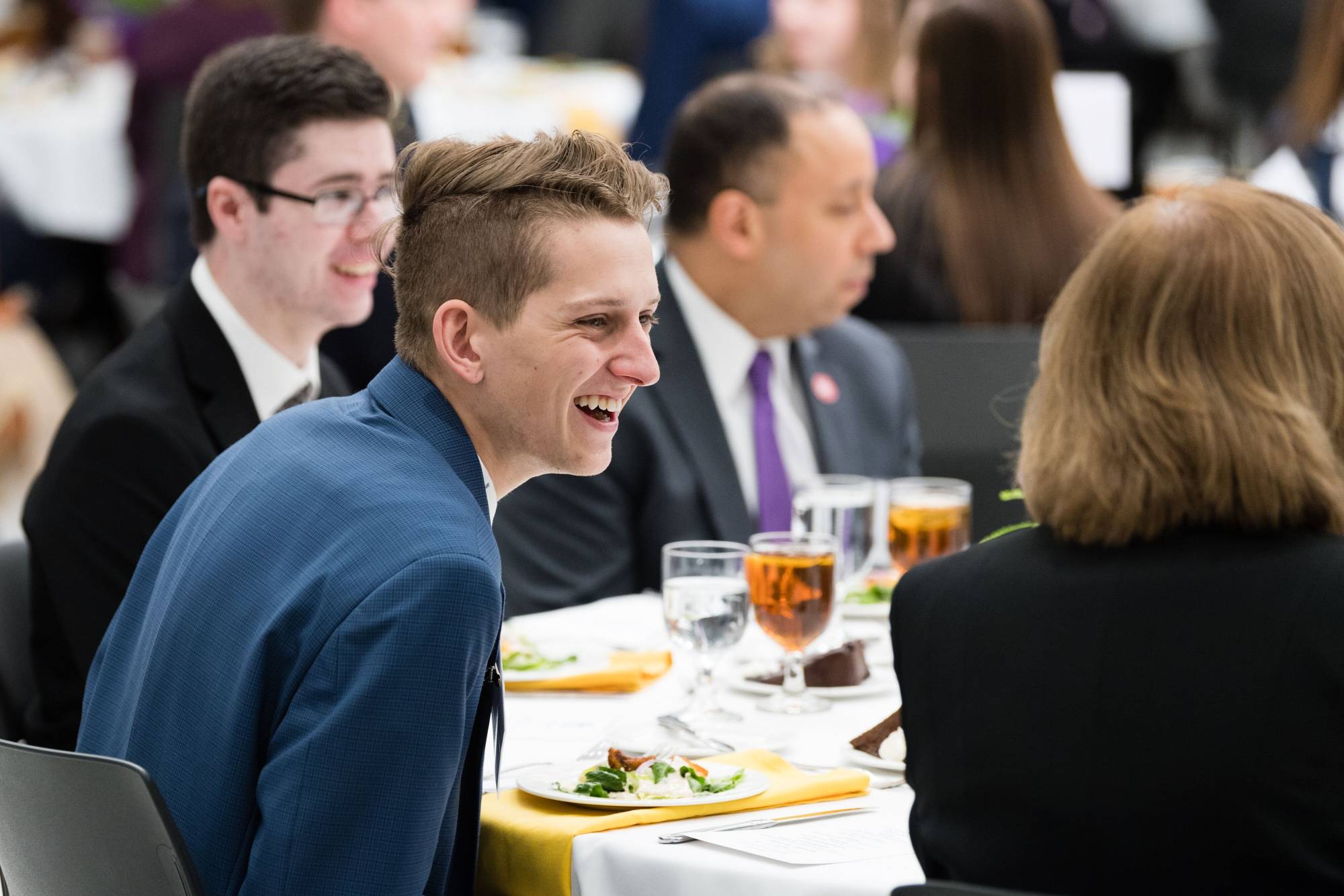 student laughing