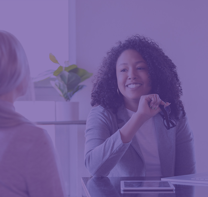 A business women in a meeting.