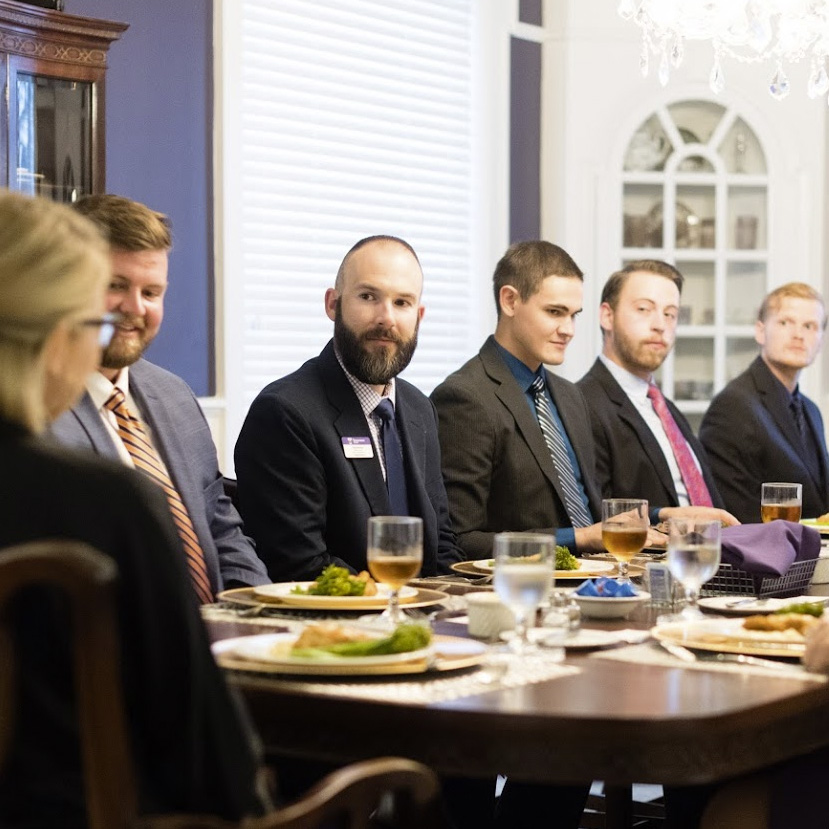 Students at dinner