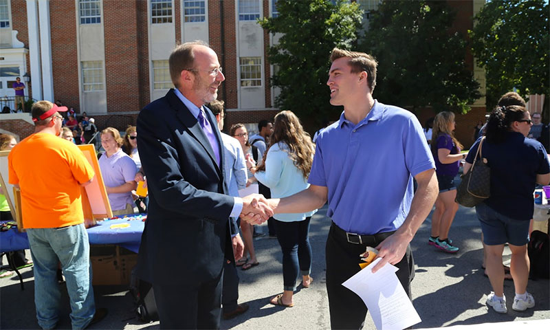 Two men shaking hands