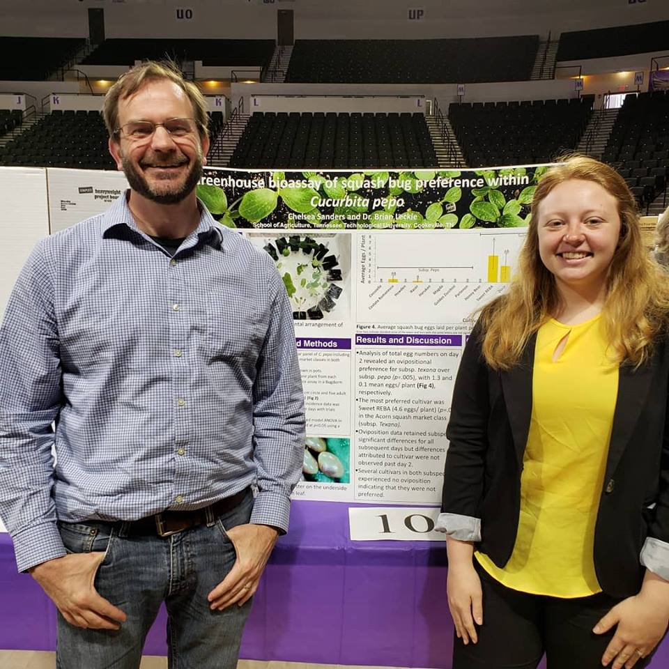Dr. Leckie and Chelsea Sanders present at the student research day