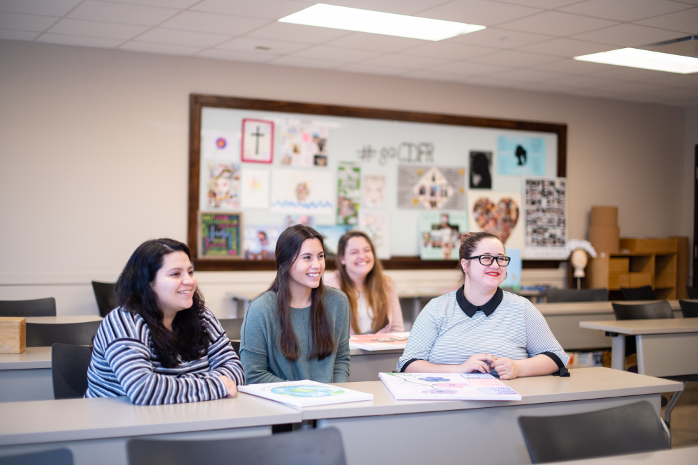 Students participate in a HEC class