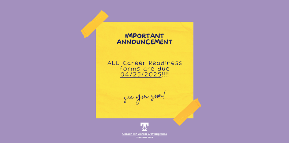 Career Readiness Deadline
