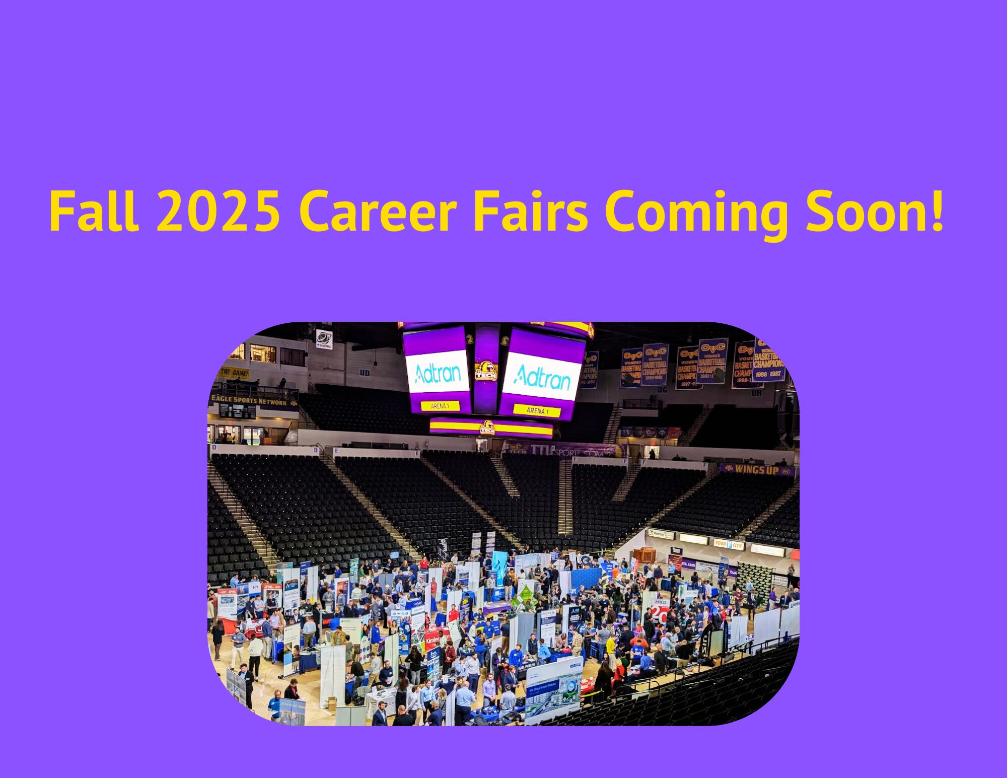 Fall 2025 Career Fairs Coming Soon