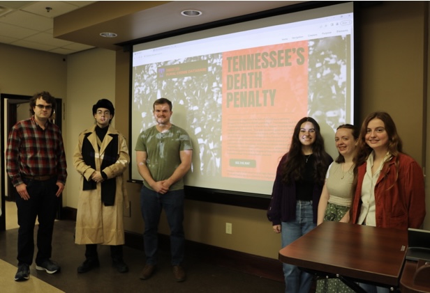History students giving a presentation