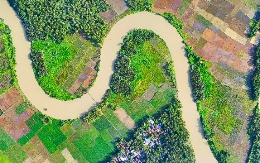 Air or Water Quality Management Photo showing an aerial view of a river