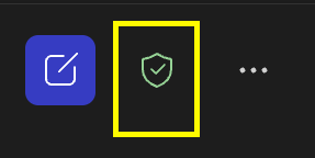 Screenshot of Green Shield icon for enterprise account. 
