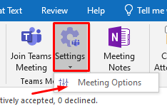 Settings - Meeting Options