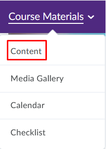 Select Course Materials - Content