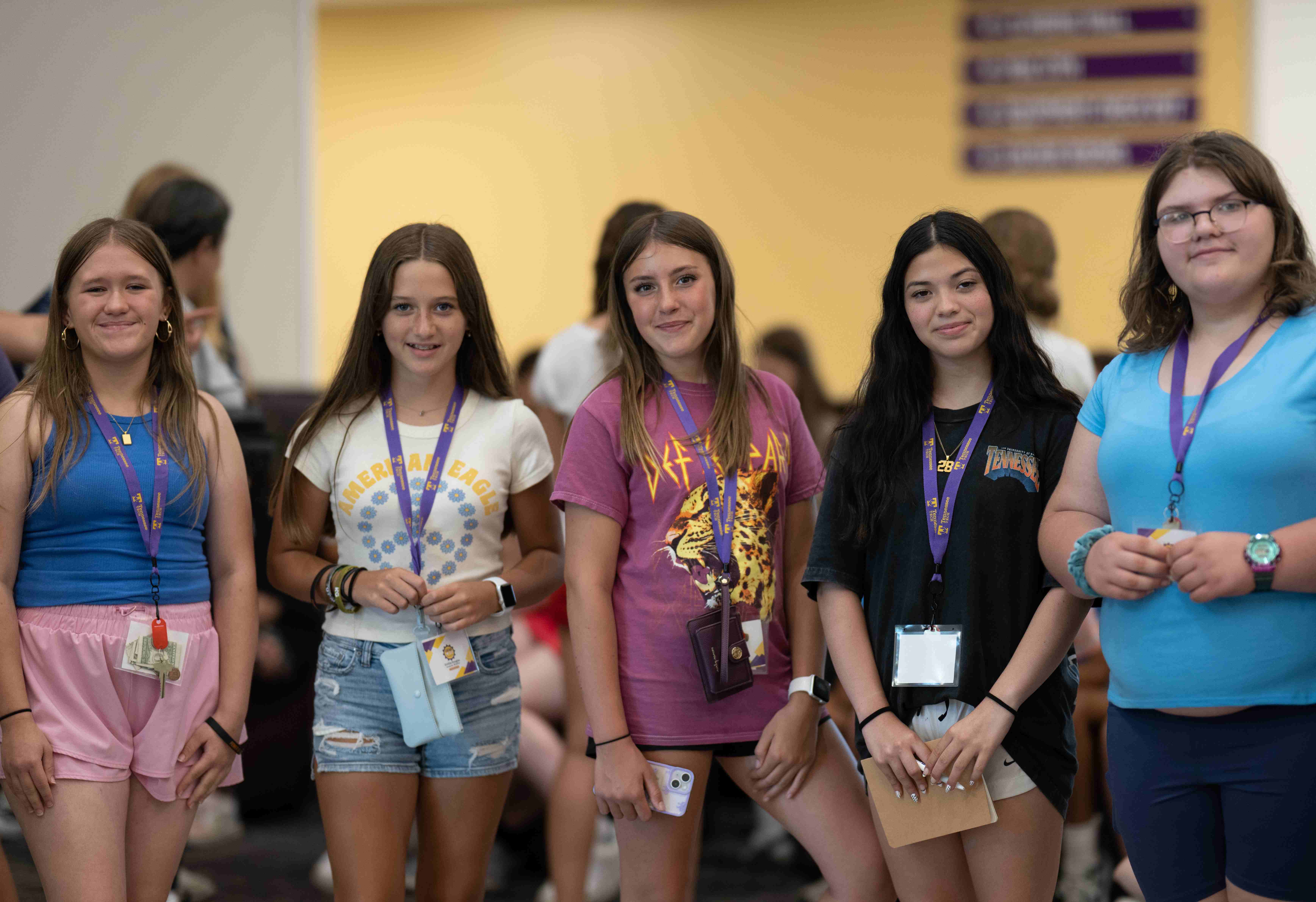 students posing