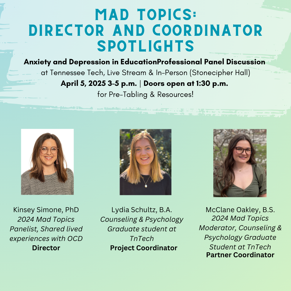 Event Flyer: “MAD TOPICS: Director and Coordinator Spotlights”