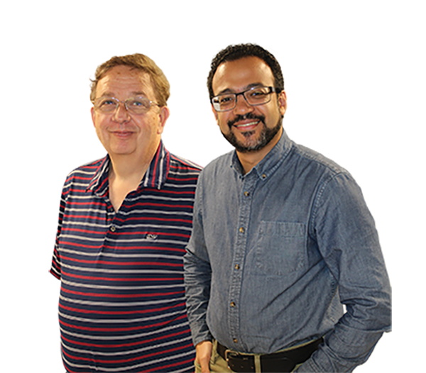 Professors Anthony Skjellum, Ph.D. and Muhammad Ismail, Ph.D. standing together