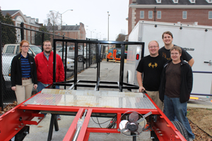 Students standing with their project