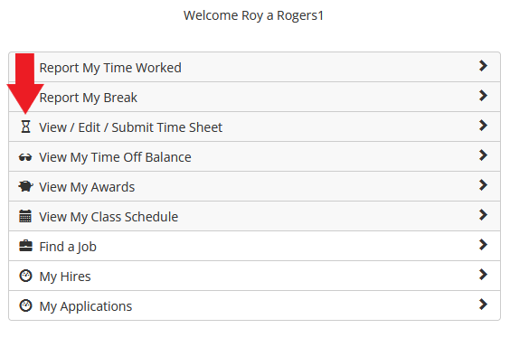 Timesheet Menu, Edit location