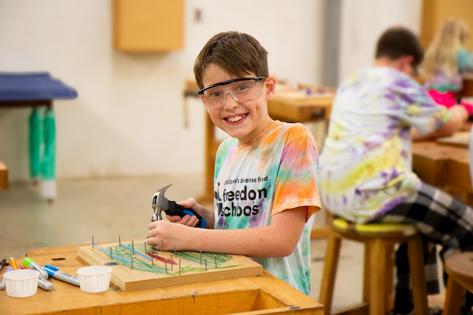 child smiling at camera