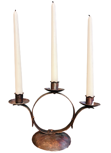 A three stem candleholder