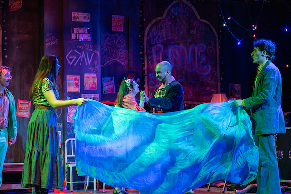 Godspell, John the Baptist during the baptism scene 