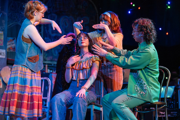 Godspell, Peggy, Herb, Joanne are fanning Gilmer 