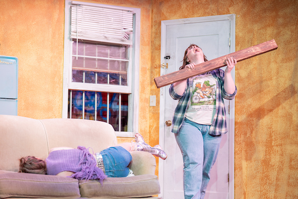 Somebody Nobody play: Lolli upset after hitting Beverly, the agent, with a board.