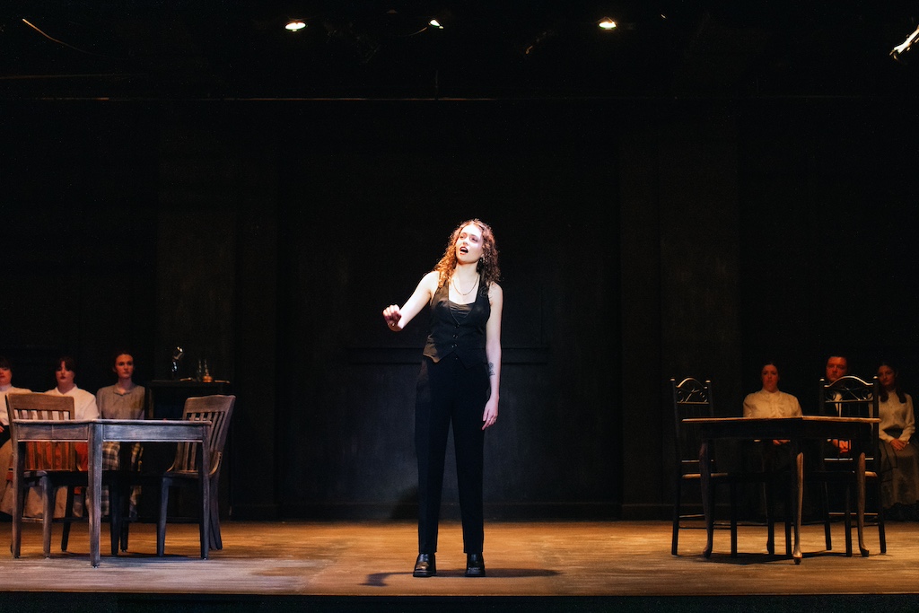 Stage Manager of Our Town on stage at the Backdoor Playhouse 