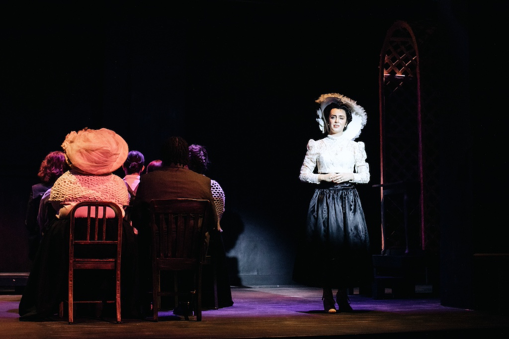 Mrs. Webb of Our Town on stage at the Backdoor Playhouse 