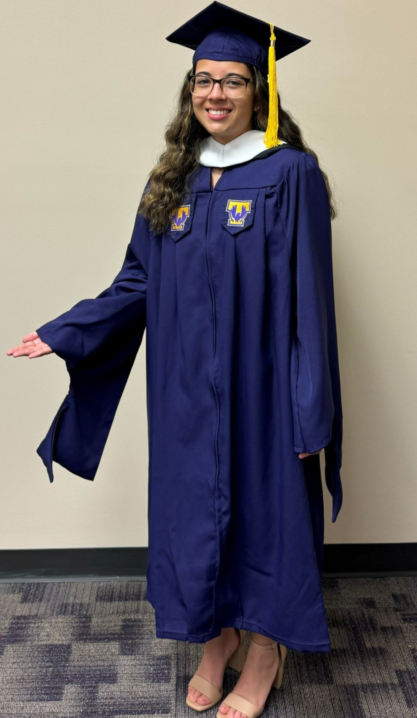 Master Gown with sleeve detail Master Gown with sleeve detail
