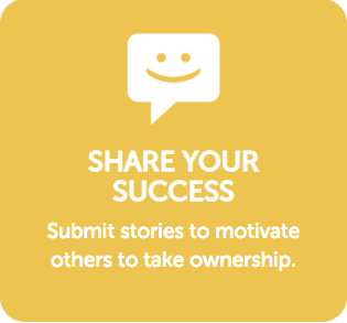 Share Your Success: submit stories to motivate others to take ownership