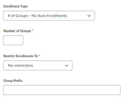 Group options and settings