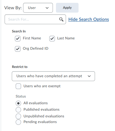 Expanded search options