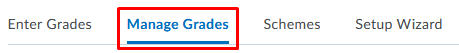 Grades - Manage Grades