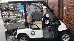 electric cart with our ecoeagles logo