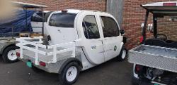 the electric  "Old Police Cart" re-purposed for our recycling program