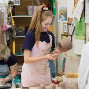 Ceramics student