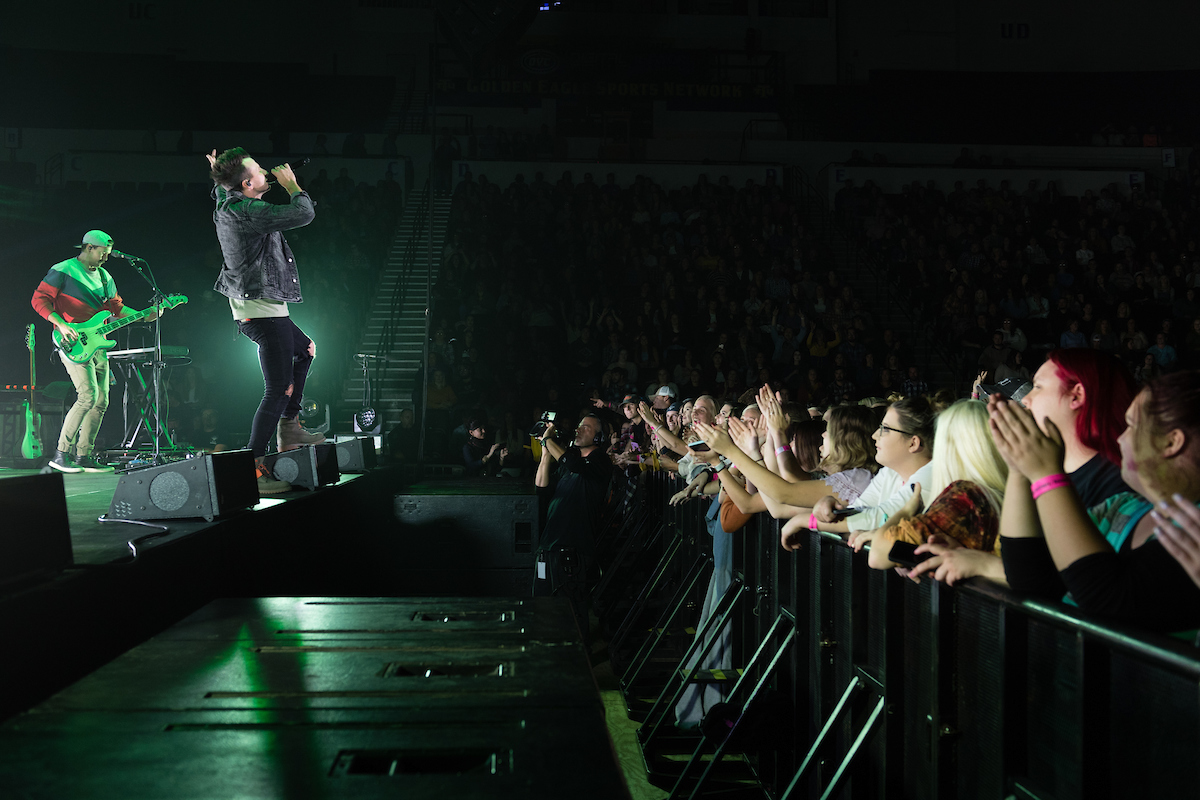 Russell Dickerson performing.