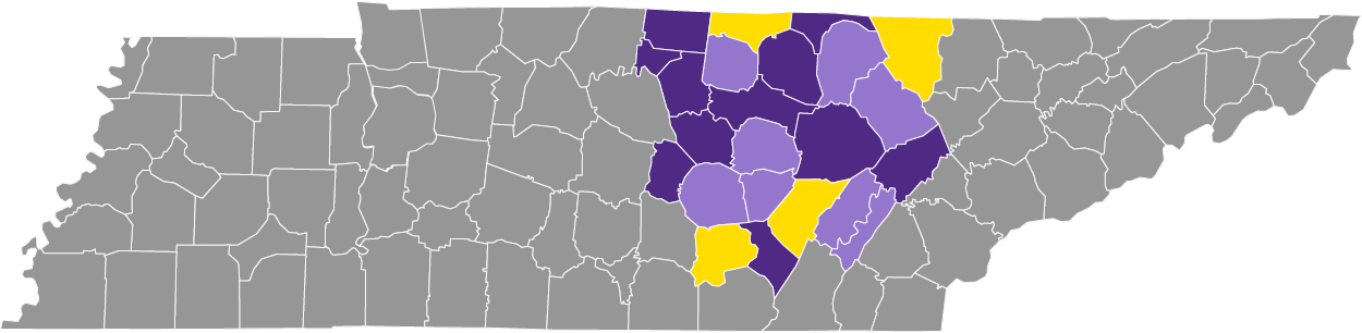 Map of TCRI Service Area