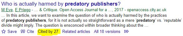 Google Scholar example