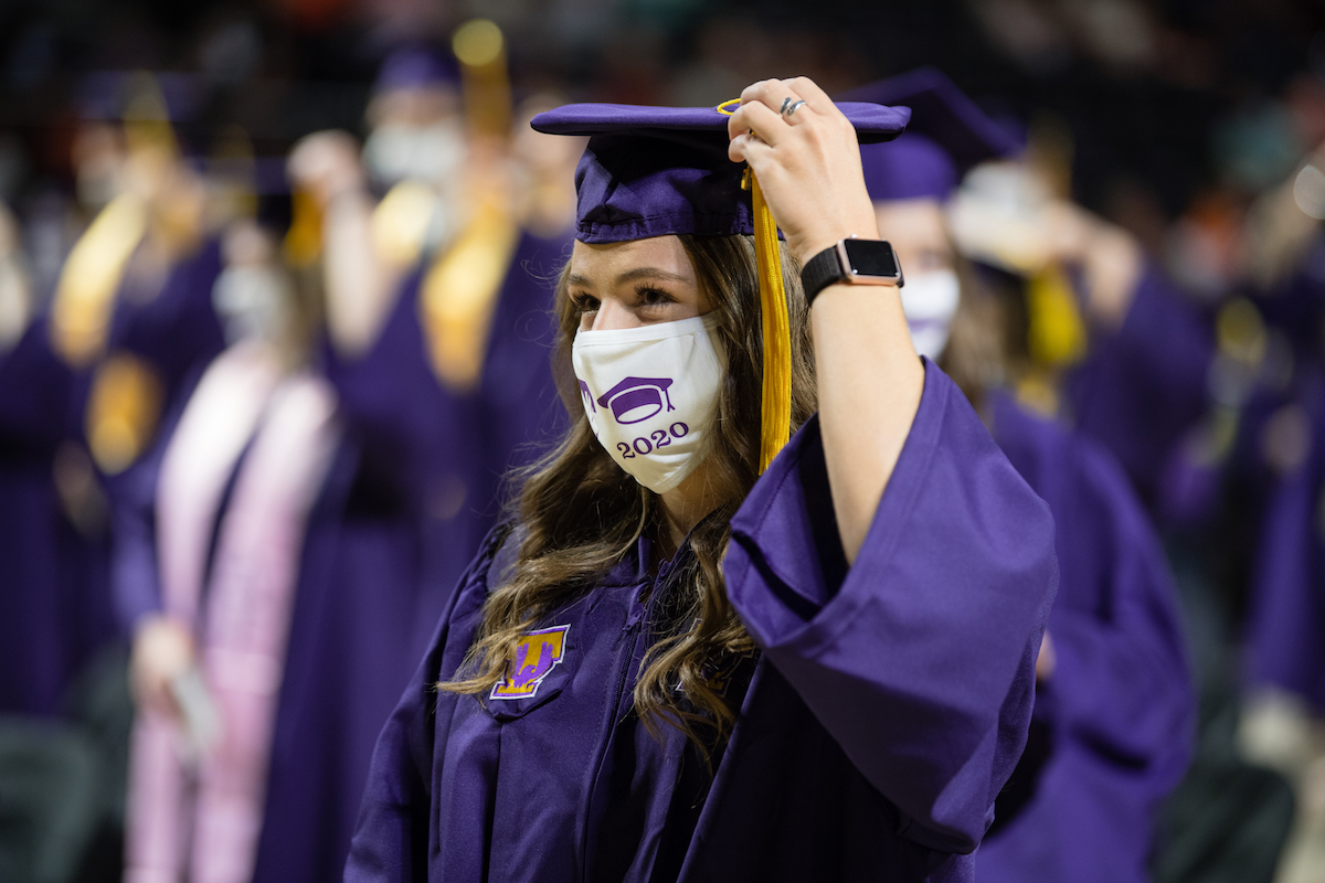 More than 600 students came to campus to participate in three separate commencement ceremonies on Saturday at the Hooper Eblen Center. 