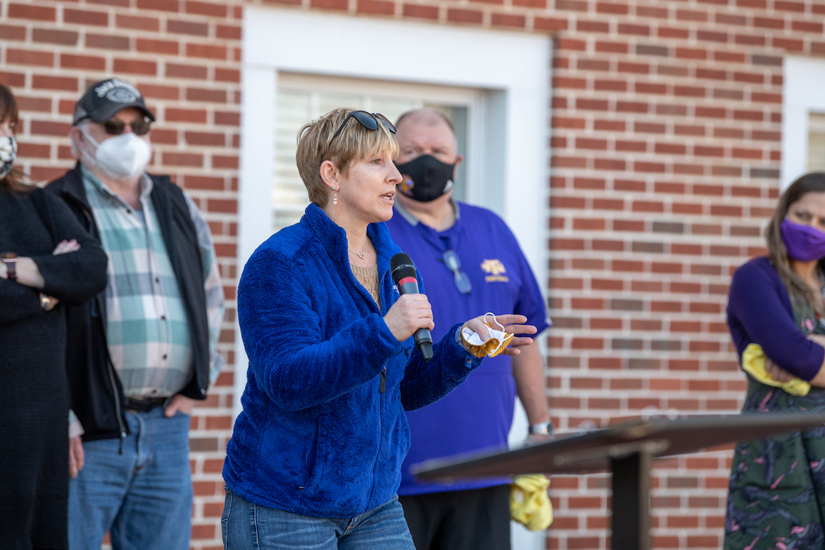 A ceremony was held Wednesday morning on Centennial Plaza where students, faculty and staff gathered to listen to various speakers recant that fateful day, give thanks and discuss the reaction and response campus had to the tornado.