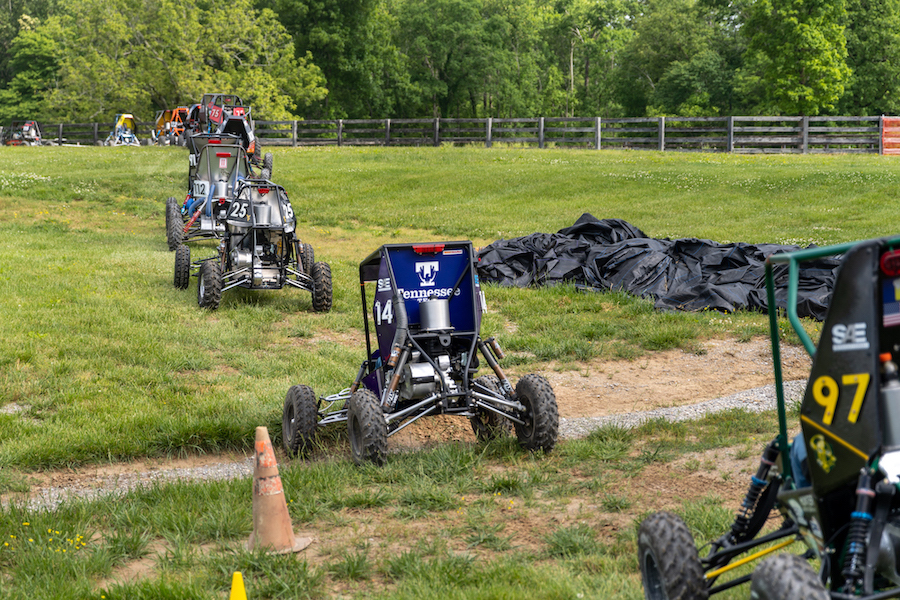 Tennessee Tech's baja car on the course