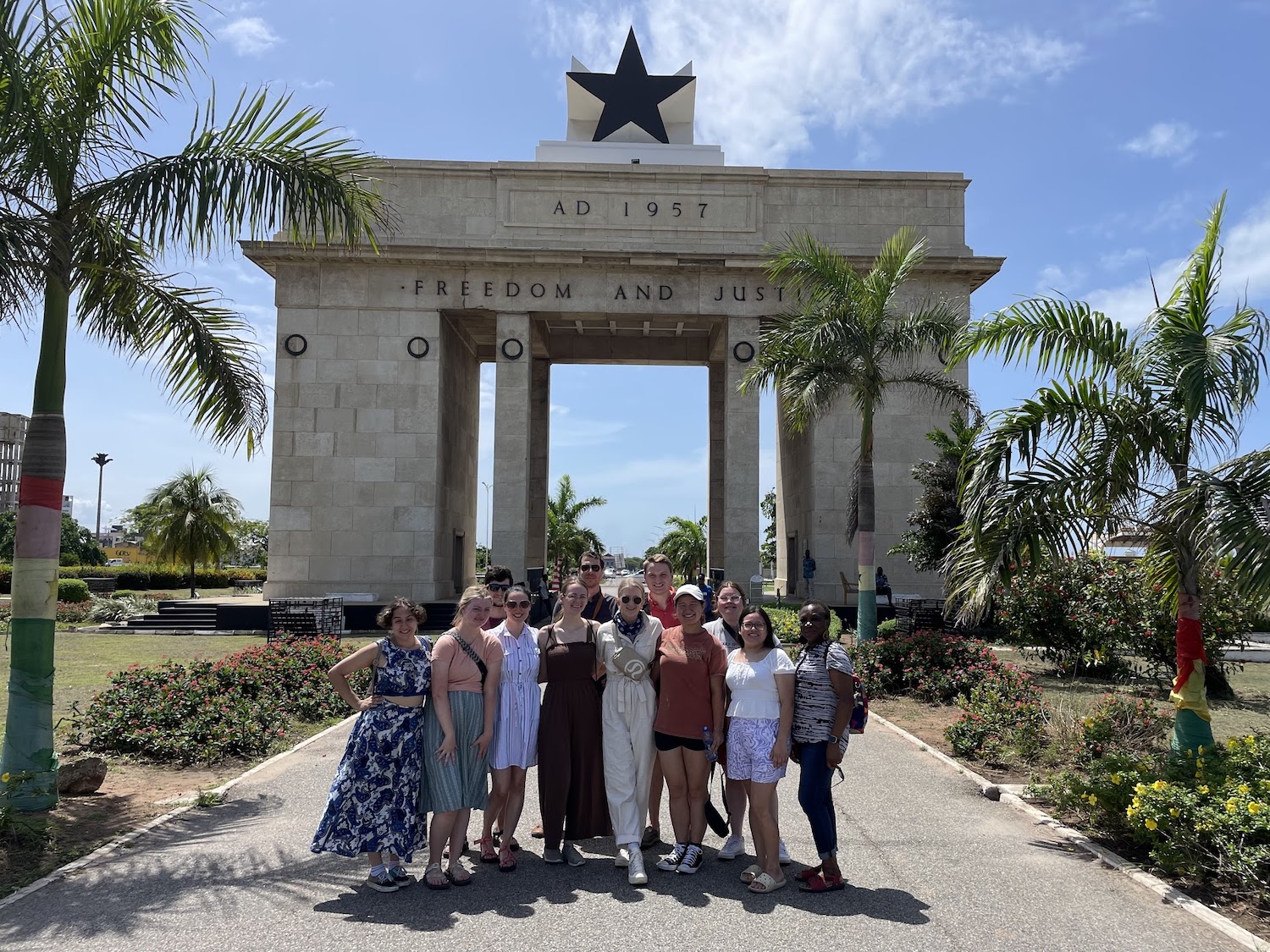 Tech students at Black Star Square in Ghana, West Africa. 