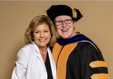 Cindy Hollander with Assistant Professor Mary Lou Fornehed, one of her closest mentors as a Tech student.