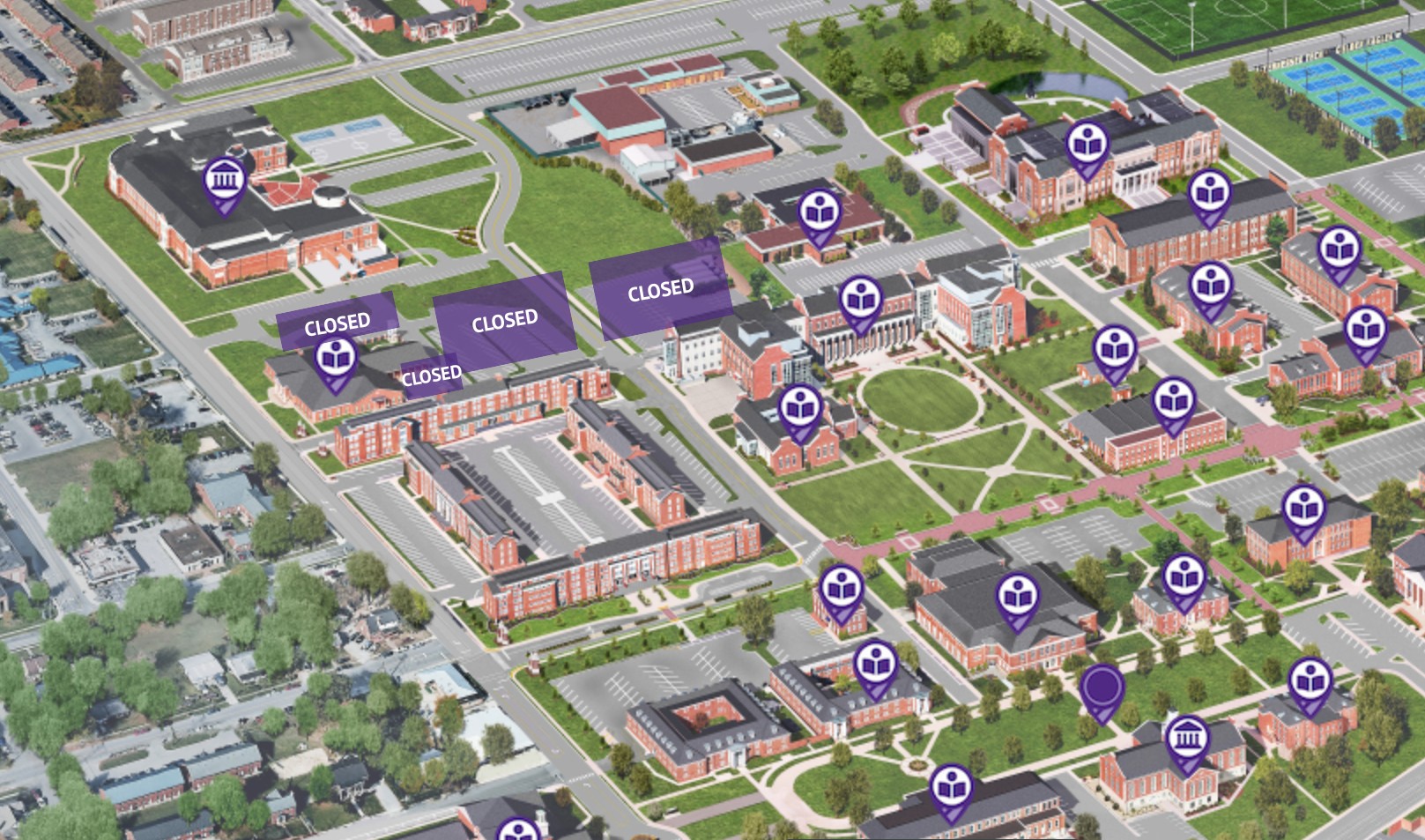 temporary parking lot closures