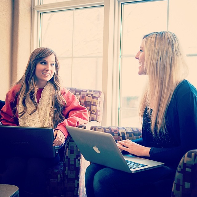 students studying