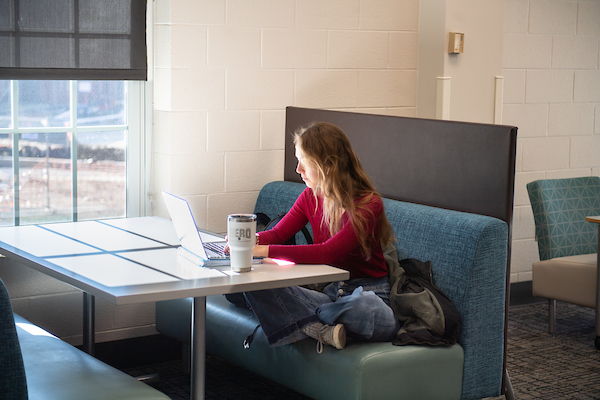 student studying