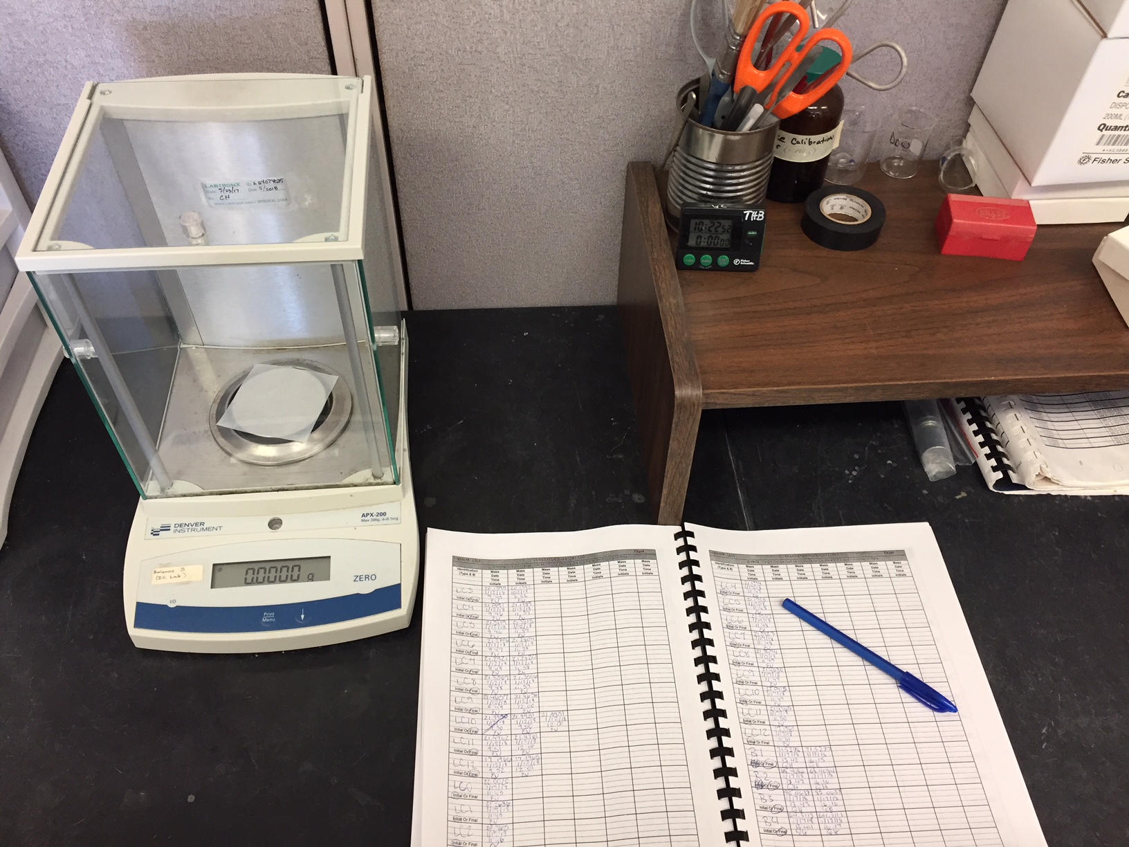 Analytical Balance and Logbook