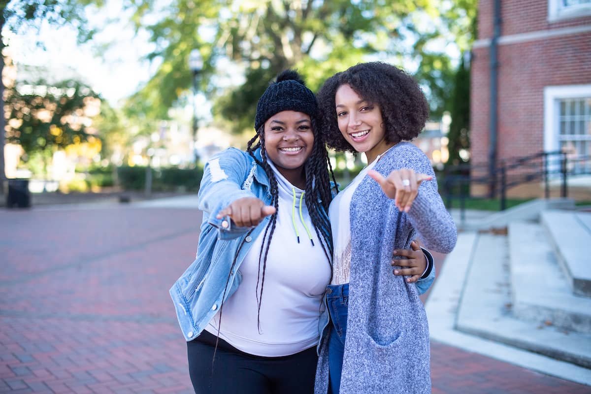 smiling students